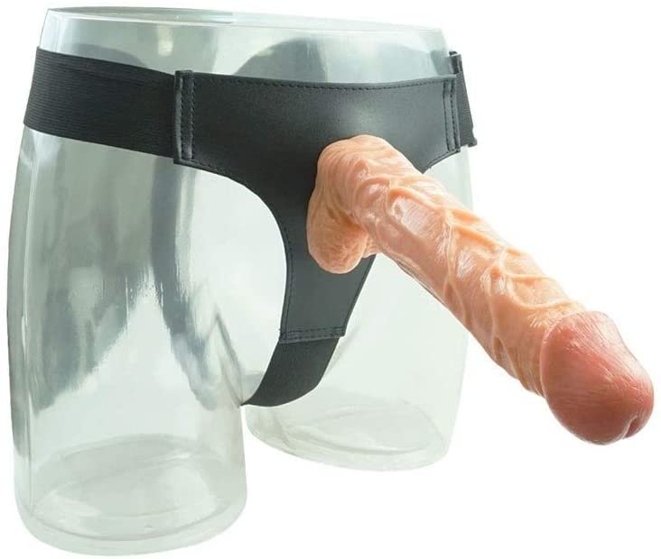 10 Inch Harness Strap on Cock Realistic Flesh Large Dildo Flexible Penis with Powerful Suction Cup for Lesbian Couples 7